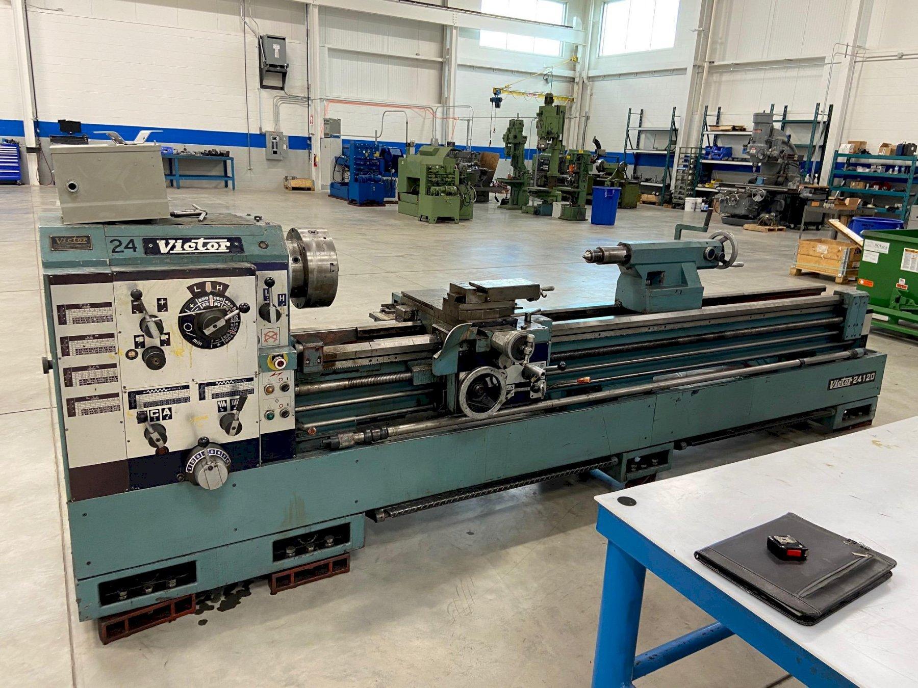 24″ X 120″ VICTOR LATHE. STOCK 0104821 G2000 Inc.
