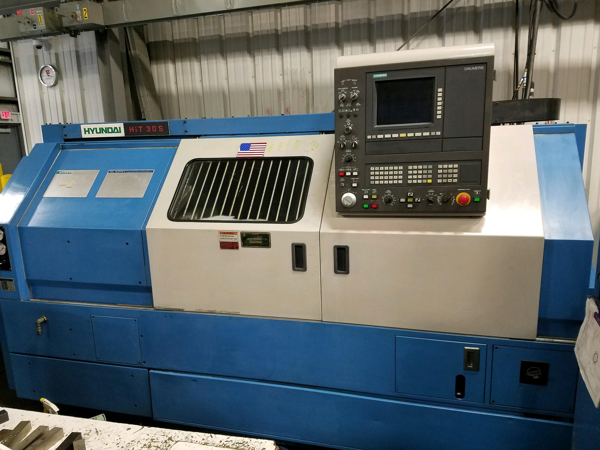 Hyundai HiT30S CNC Lathe, Siemens Sinumerik Control, 12