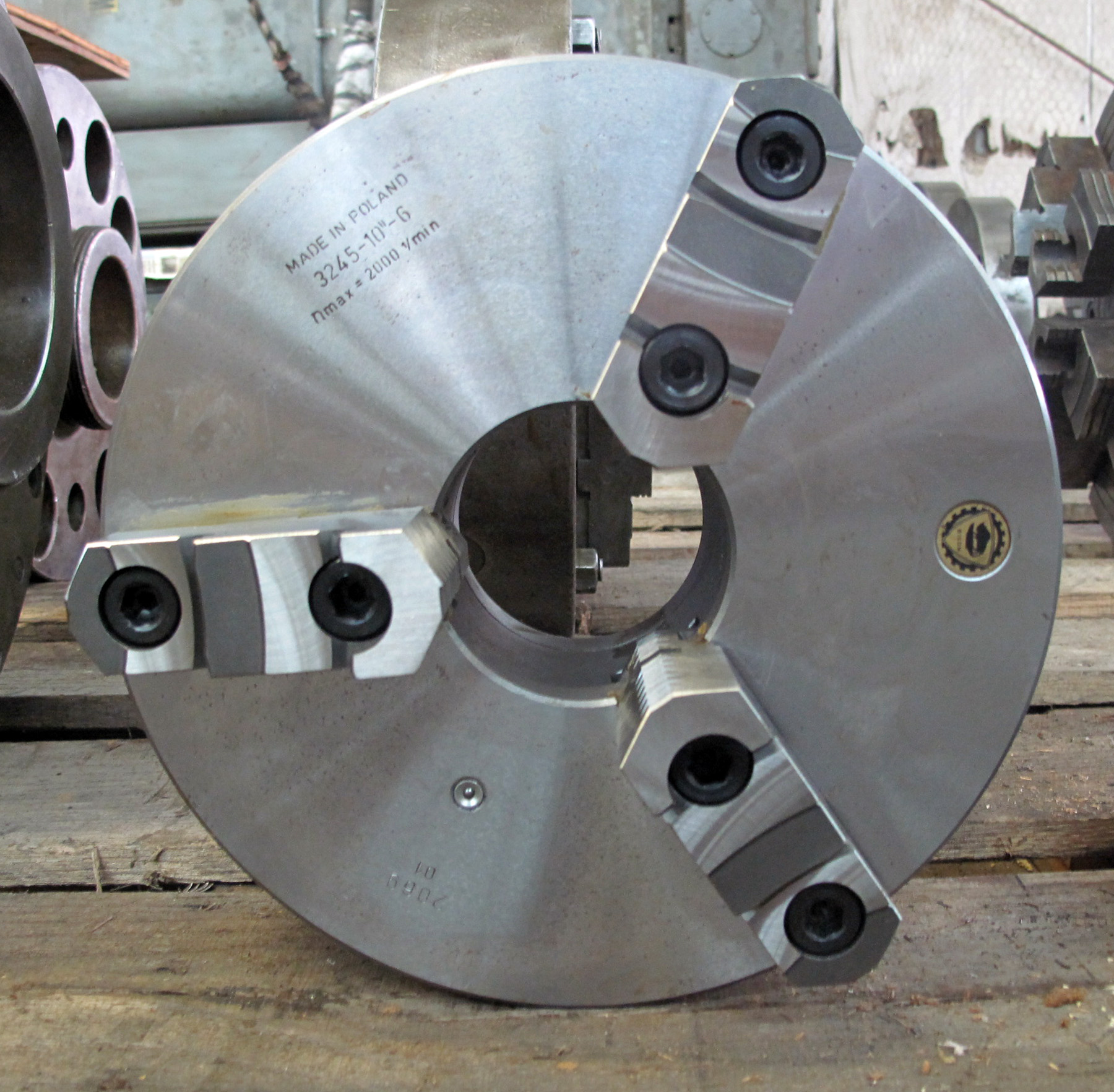 NEW, 10″ BISON 3JAW CHUCK Harris Machine Tools