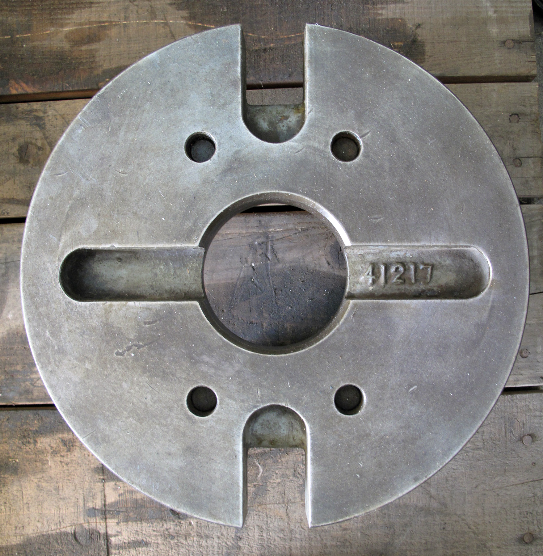 USED, 12″ DIAMETER FACE PLATE, D-8 CAM LOCK | Harris Machine Tools