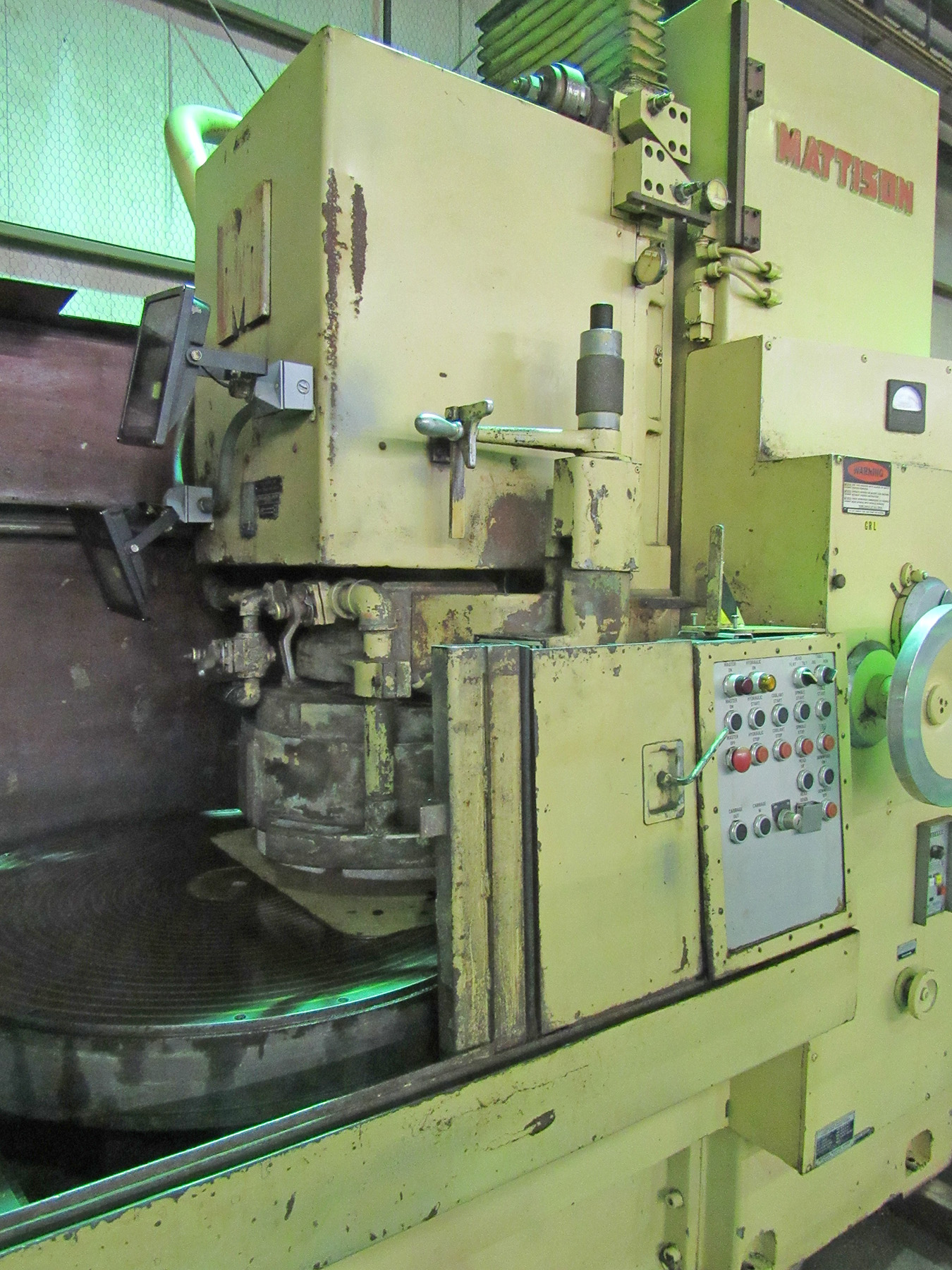 USED, 48″ MATTISON ROTARY SURFACE GRINDER Harris Machine Tools