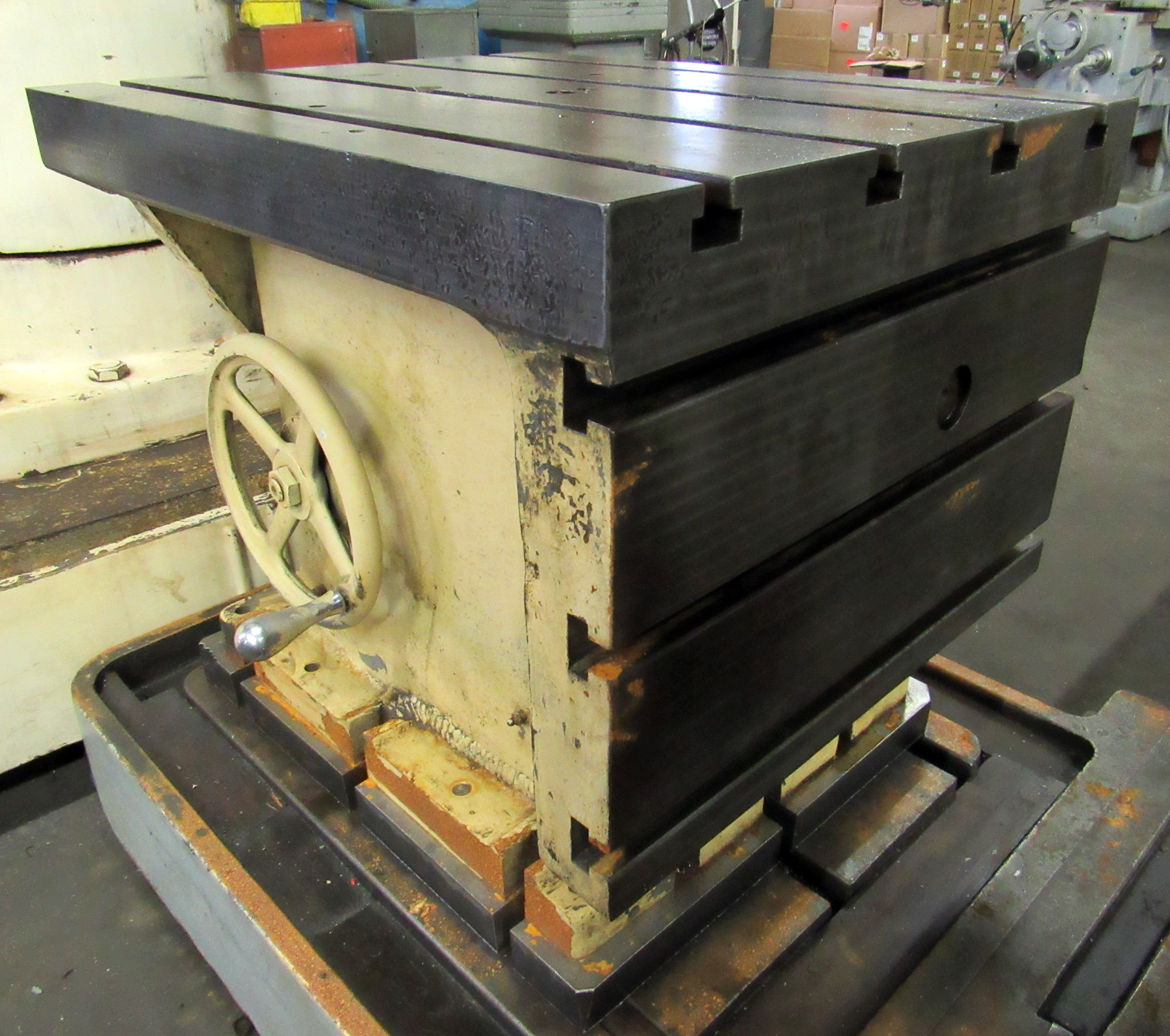 USED, 24″ X 30″ CARLTON TILTING TSLOTTED TOP/SIDE BOX TABLE FOR RADIAL