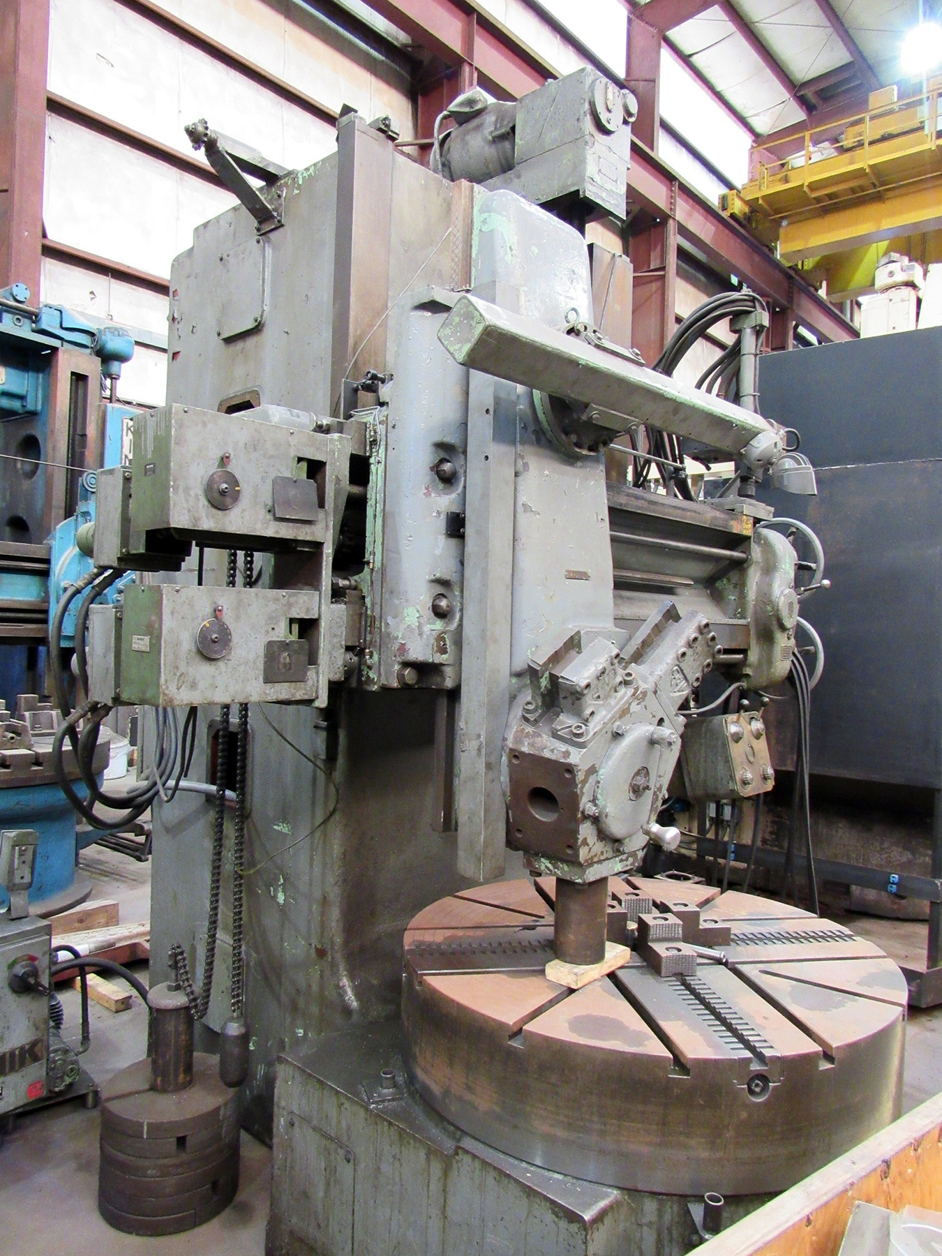 USED, 48″ WEBSTER & HIGH COLUMN VERTICAL TURRET LATHE Harris