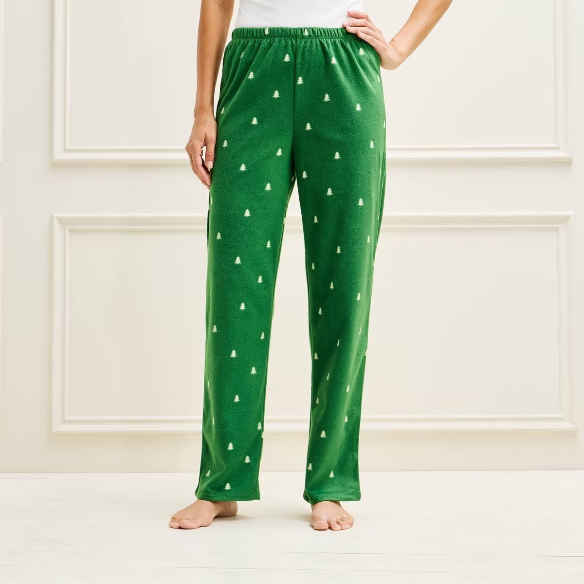 target Women's Holiday Tree Microfleece Matching Family Pajama Pants - Wondershop™ Green XS