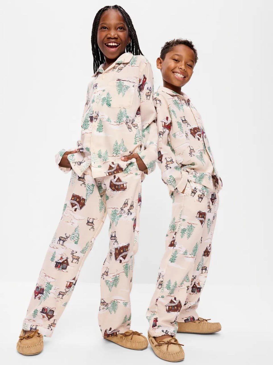 old navy Gender-Neutral Printed Flannel Pajama Pants Set for Kids