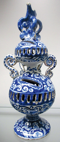 Very rare English delft bank, $27,500 from Mark Allen.