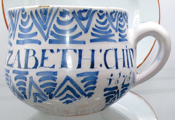 Elizabeth Chip’s marriage cup, dated “1676,” from the Rous Lench collection, $30,000 from Garry Atkins