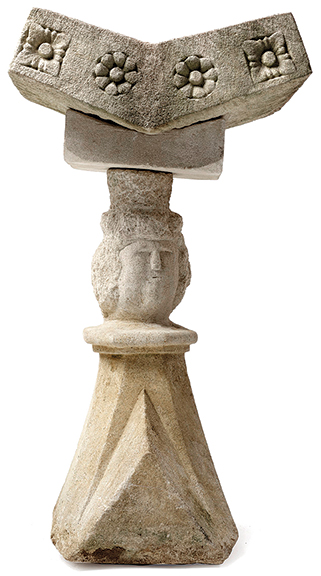 This limestone birdbath by William Edmondson (1874-1951) sold to a bidder on the phone with head of sale Cara Zimmerman for $150,000. An addendum to the sale noted a change in the estimate from $250,000/500,000 to $100,000/150,000. The 39