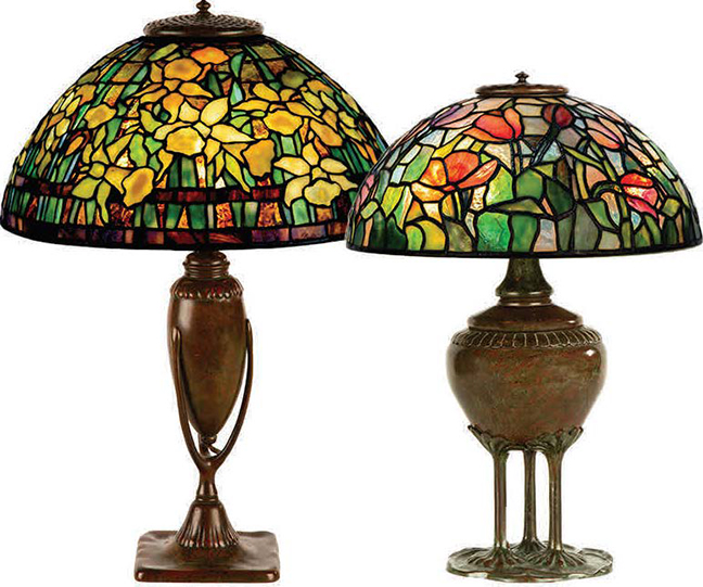 SELECTION OF FINE LAMPS BY TIFFANY STUDIOS, NY Daffodil $30,000-$50,000 Tulip - $30,000-$50,000