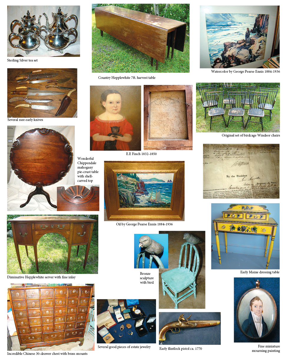 Bruce Gamage Auctioneer Annual Maine Summer Auction Maine Antique Digest