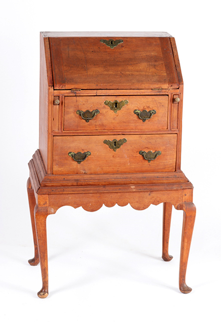 Rare Miniature Queen Anne Desk on Frame