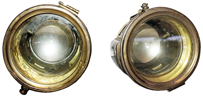 Auto - Pair Headlights, brass