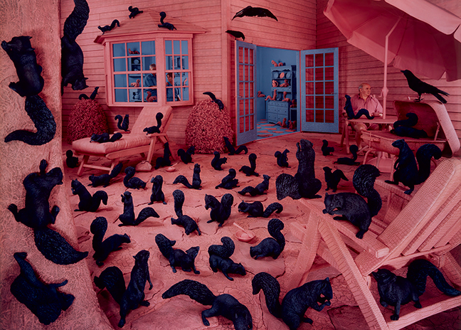 Sandy Skoglund, Gathering Paradise, cibachrome print, 1991. Estimate $15,000 to $25,000. At auction April 16.