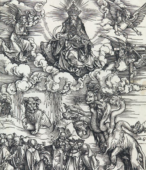 Albrecht Dürer, Beast with Horns Like a Lamb, woodcut, 1498. Estimate $20,000 to $30,000. At auction April 30.