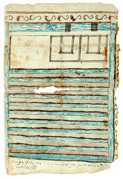 A private collector paid $5250 (est. $2000/3000) for this 1666 manuscript map of a piece of indigenous chinampa farmland, with its accompanying will (not shown). Chinampa is the Nahuatl word for the type of manmade floating island garden developed on lakes by the indigenous people in Mesoamerica. Today one can visit a contemporary chinampa in Xochimilco, in the southern part of Mexico City. For more information, see an article about it in the online version of Smithsonian Magazine (www.smithsonianmag.com/travel/mexicos-floating-gardens-return-their-agricultural-roots-180961899/).