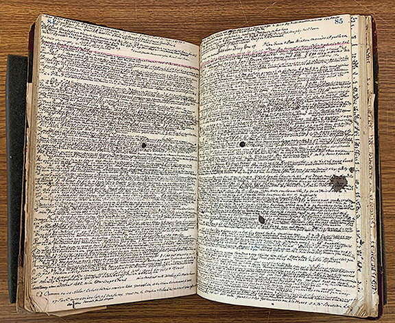 What could very well be the world’s most densely handwritten diary sold for $4250 (est. $1500/2500). It is the work of George C. Bryson (1851-1940), a Reno, Nevada, saloonkeeper who later became a police judge in the burgeoning city. A chronicle of observed drinking and drunken behavior (Bryson himself was on the wagon), gambling (in which Bryson regularly participated), bird hunting, current political and sporting events, and so on, the 183 manuscript pages cover the years 1903-17. “To fully transcribe and annotate this diary would be about a five-year project,” Stattler wrote in his catalog without exaggeration. But it would be “a worthy one,” he opined, considering the work’s suitability as the basis for “a compelling television series.” After the sale, he said the buyer was a dealer who is seriously eager to make something of it. Schinto photo.
