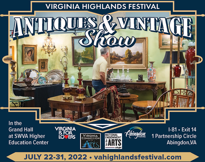 Virginia Highlands Festival 2022 Antiques Trade Directory ad