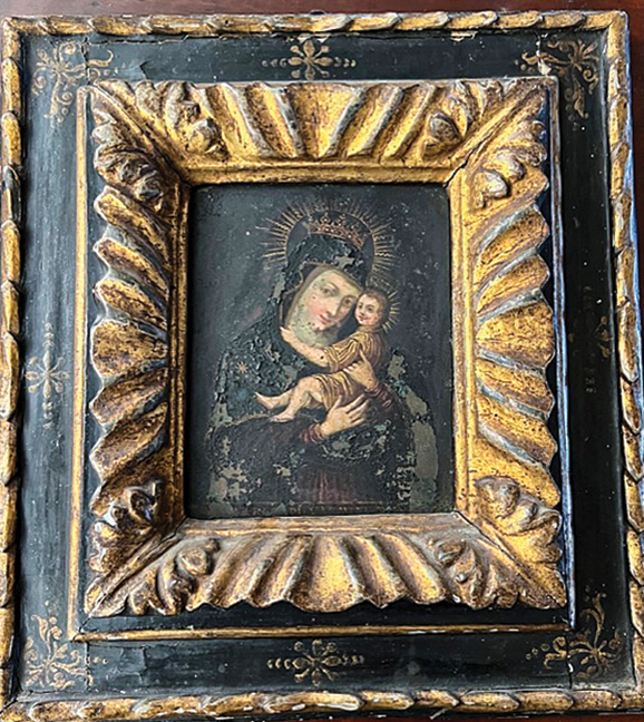 Filippino Lippi (attrib.) oil on panel, 5.5x7.5 in. with family history of purchase and ownership.