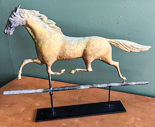 Running horse weathervane original surface 28in.