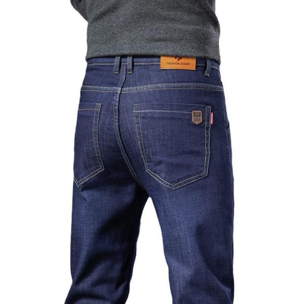 Fleece-lined Thickened Men's Loose Straight Trousers New - Image 2