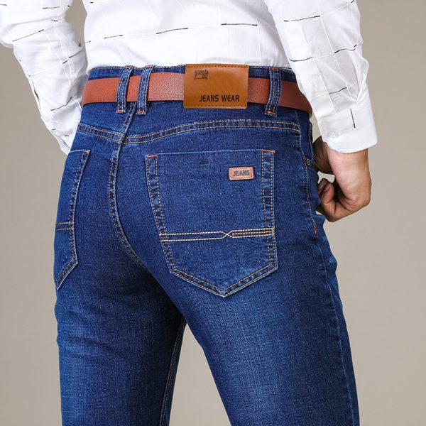 Men's Stretch Slim Straight Business Casual Jeans - Image 7