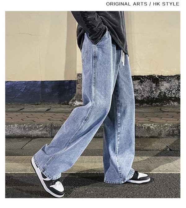 Men's Retro Washed Straight Loose Casual Jeans - Image 8