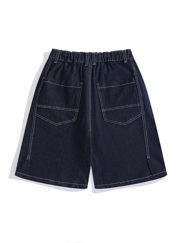 Men's Casual Retro Drawstring Five Quarter Pants - Image 4