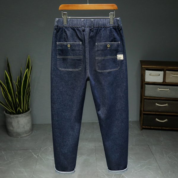 Men's Simple Elastic Waist Jeans - Image 10