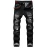 Ripped Fashion Slim-fit Trendy Straight Men's Jeans - Image 6