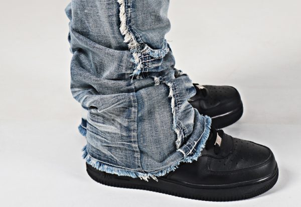 Vintage Elastic High Street Flare Jeans - Image 3