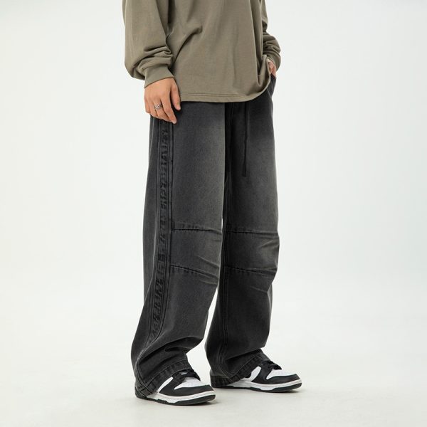 Man Pair Pleated Japanese Drawstring Trousers - Image 2