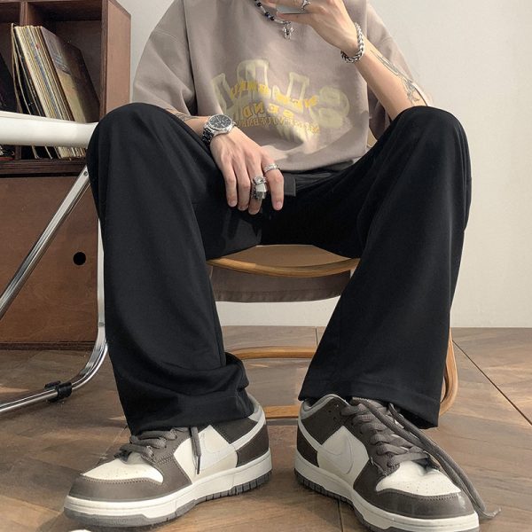 Men's Loose Straight Pants Fashion Label In Summer - Image 5