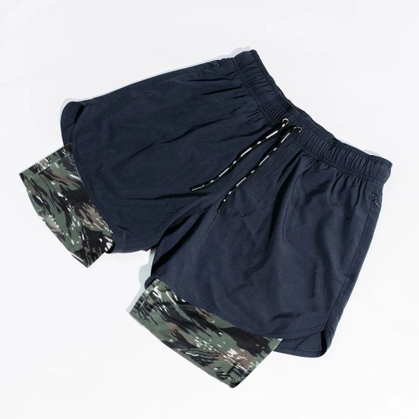 Outdoor Loose Zip Pocket Double Layer Gym Pants - Image 3