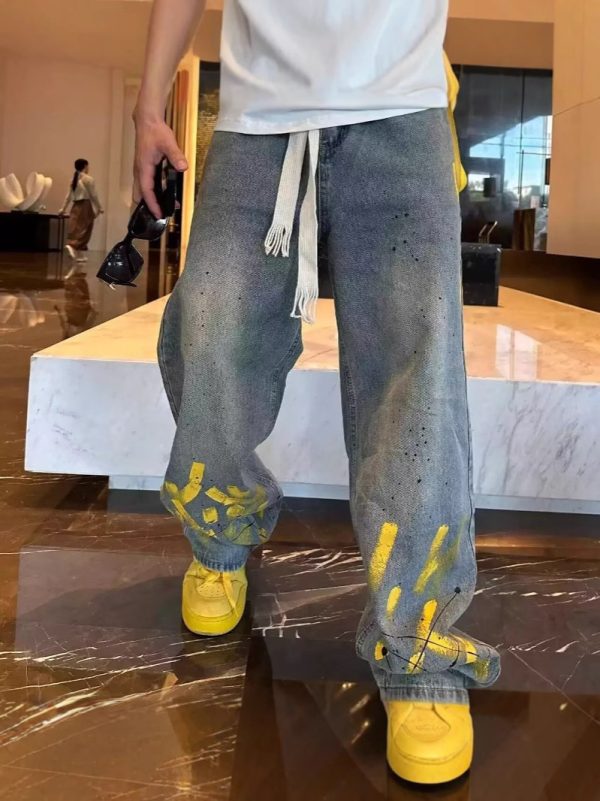 Men's Casual Jeans Hand-painted Inkjet Printing - Image 6