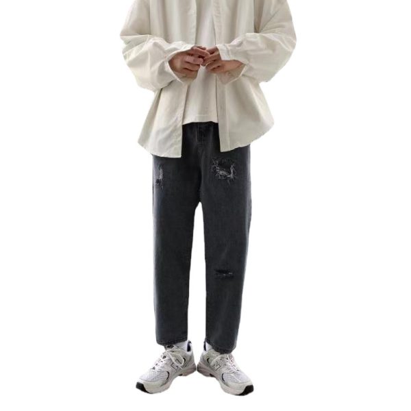 Loose Straight Spring American Retro Jeans Men - Image 5