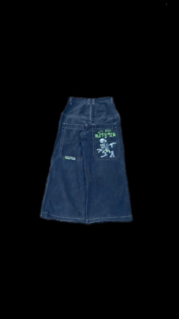 Loose Jeans Hip Hop Embroidered Vintage Jeans - Image 2