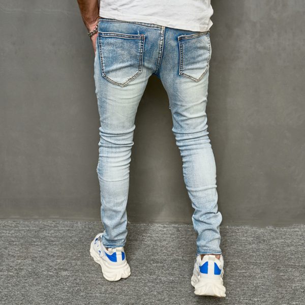 Men's American-style Ripped Slim Jeans - Image 8