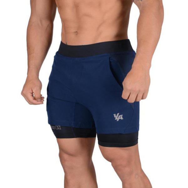 New Running Shorts Summer Men's Gym Fitness Bodybuilding Training Quick-drying Shorts Men's Jogging Running Sports 2-in-1 Shorts - Image 7