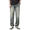 Distressed High Waist Jeans Men's Straight-leg Pants - Image 5