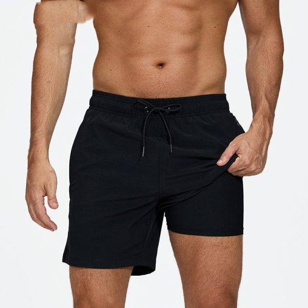 Men's Beach Pants Quick-drying Double-layer Swimming Trunks - Image 7