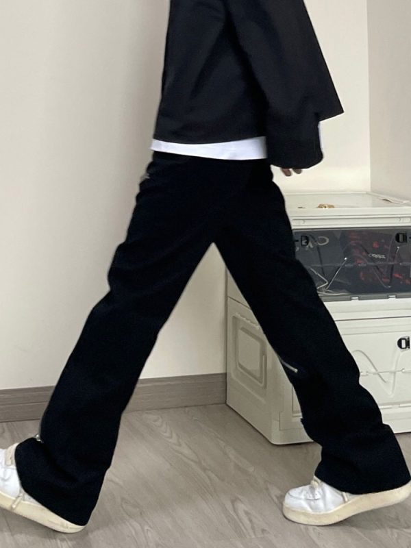 Zipper Design Jeans For Men With Straight Sleeves - Image 5