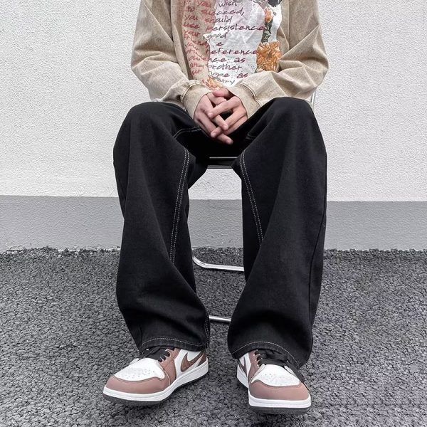 Men's Fashion Loose Straight Casual Trousers - Image 3