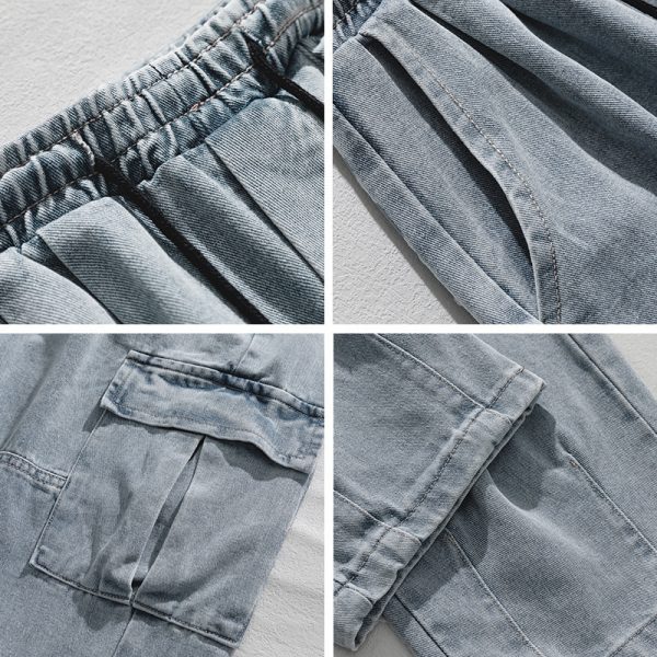 Men's Double Three-dimensional Pocket Jeans - Image 3