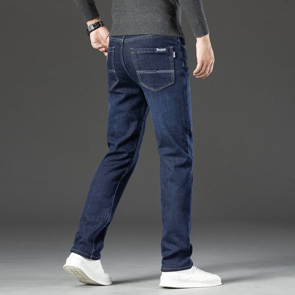 Fleece Lined Padded Warm Keeping Jeans For Men - Image 3