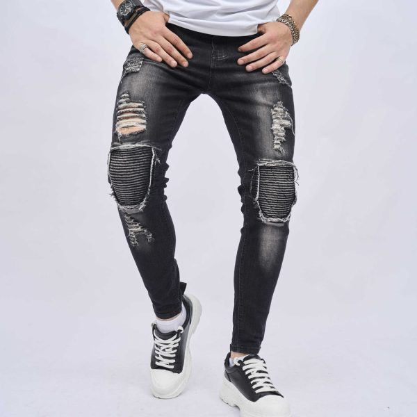 Men's Ripped Slim Stretch Jeans - Image 9