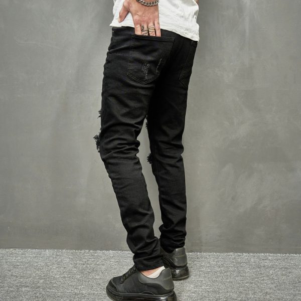 2023 Men's Stretch Skinny Jeans Casual Light Color - Image 8
