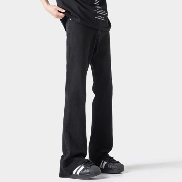 Black Casual Trousers Straight Micro-pull - Image 6