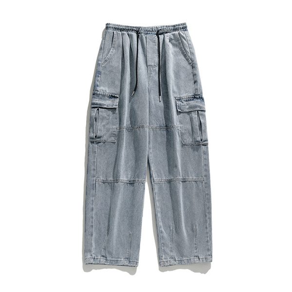 Men's Double Three-dimensional Pocket Jeans - Image 5