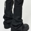 High Street RO Wind Coating Brush Glue Slightly Flared Mop Jeans - Image 3