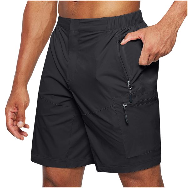 Men'S Casual Elastic Waist Strap Summer Shorts Casual Fit Fashion Outdoor Long Shorts For Men Knee-Length Straight Leg Pants Shorts - Image 6